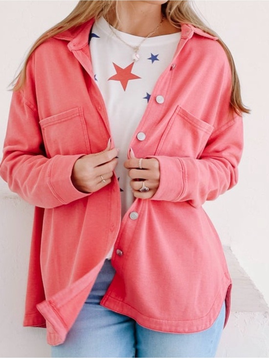 Willow Tree Jackets & Blazers - NWT Willow Tree Soft Red Utility Jacket